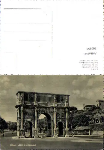 763958 Roma Arco di Costantino Città metropolitana di Roma Capitale Italy