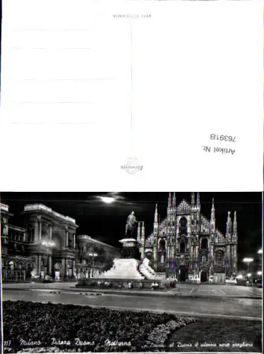 763918 Milano Piazza Duomo Notturno Mailand Italy