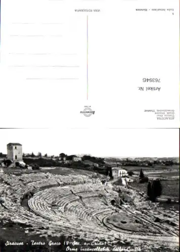 763946 Siracusa Teatro Greco Provinz Syrakus Italy