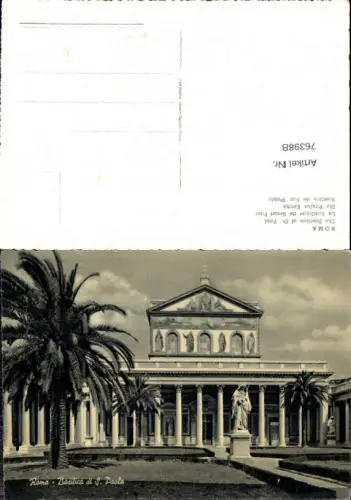 763988 Roma Basilica di S. Paolo Rom Italy