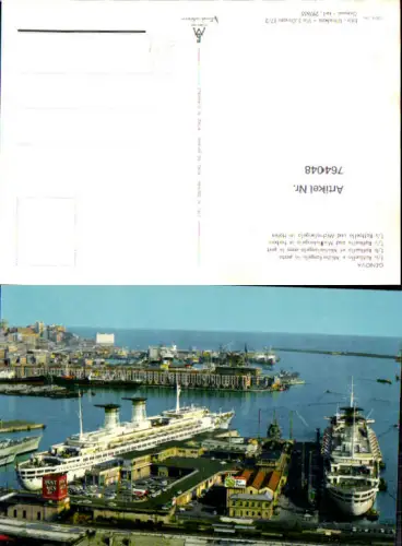 764048 Genova Hafen mit T/n Raffaello und Michelangelo Genua Italy