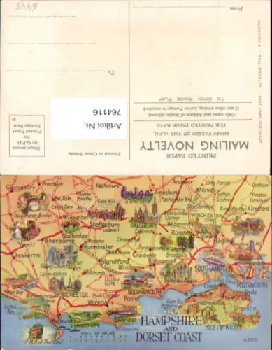 764116 Leporello Hampshire and Dorset Coast Hampshire Dorset United Kingdom