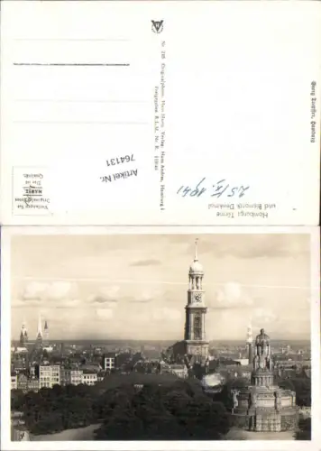 764131 Hamburg Türme und Bismarck Denkmal Bez. Hamburg-Mitte