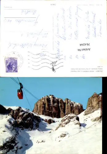 764244 Passo Pordoi Dolomiten Seilbahn Canazei Trient Italy