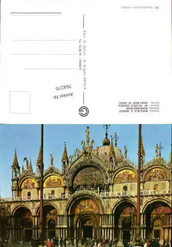 764270 Venedig Markuskirche Venedig Italy