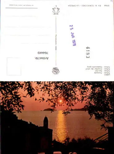 764449 Tellaro Sonnenuntergang Provinz La Spezia Italy