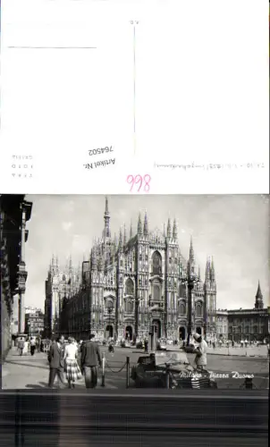 764502 Milano Piazza Duomo Metropolitan City of Milan Italy