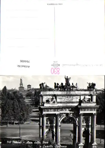 764496 Mailand Arco della Pace e Castello Sforzesco Città metropolitana di Milano Italy