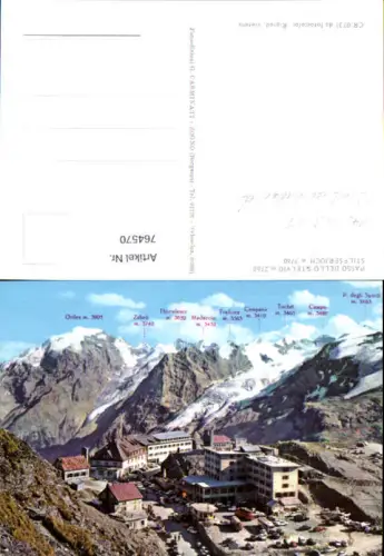 764570 Stilfserjoch Passo dello Stelvio Stilfs Sulden Bozen Südtirol Italy