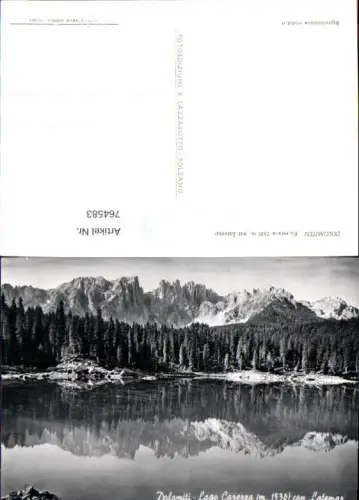 764583 Karersee Dolomiten mit Latemar Trentino Welschnofen Bozen Italy