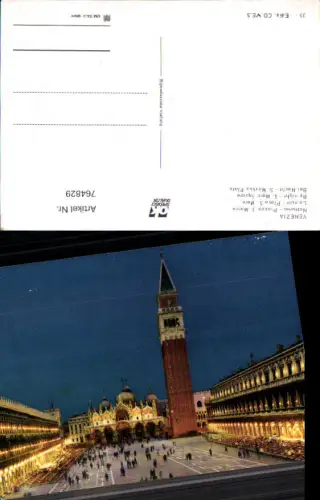 764829 Venedig Piazza S. Marco bei Nacht Venedig Italy