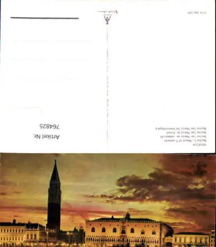 764825 Venezia Bacino S. Marco al Tramonto Venedig Italy
