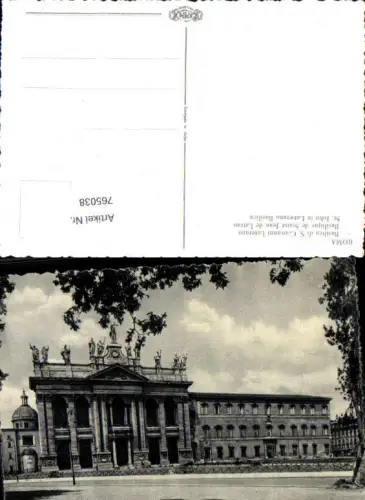 765038 Roma Basilica di S. Giovanni Laterano Rom Italy