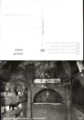 765033 Roma Catacombe di S. Agnese Cappella di Sabina Katakomben Rom Italy