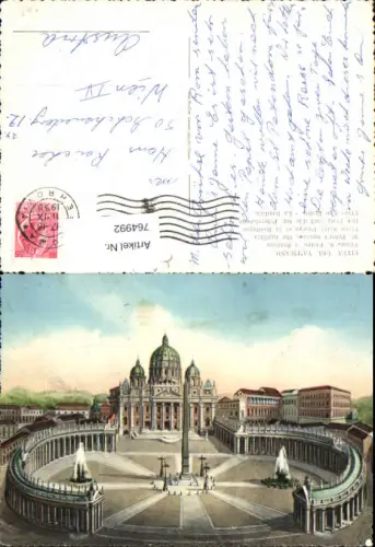 764992 Vatikanstadt Petersplatz und Petersdom Vatican City Vatikan