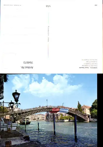 764973 Venezia Canal Grande Ponte dell'Accademia Metropolitan City of Venice Italy