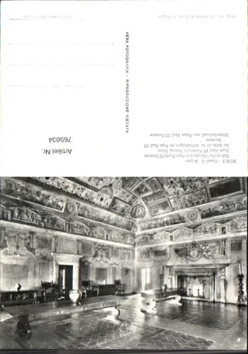 765034 Rom Castel S. Angelo Sala biblioteca di Papa Paolo III Bibliothek Roma Capitale Italy