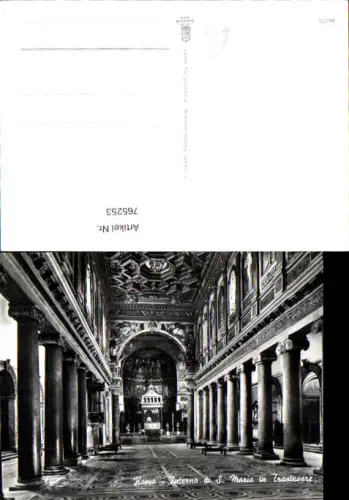 765253 Roma Interno di S. Maria in Trastevere Rom Italy