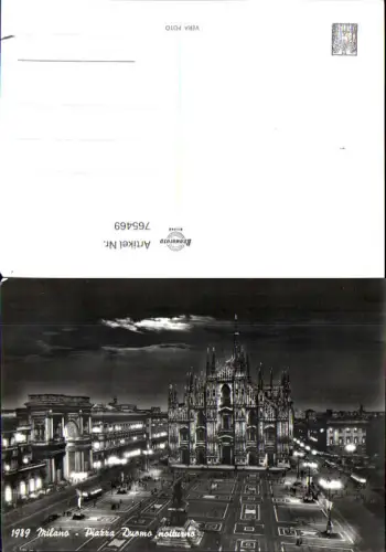 765469 Milano Piazza Duomo notturna Mailand Italy