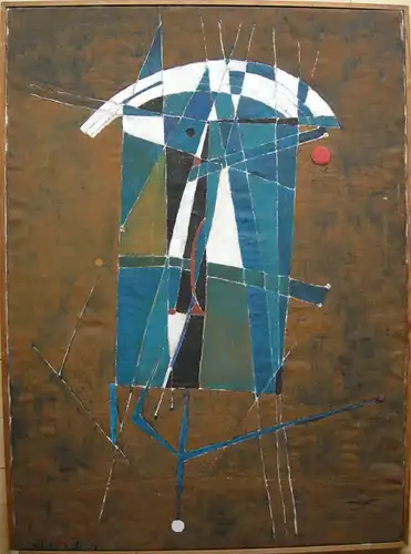 Albert DIATO (1927-1985) "Petit Totem oscillant Le vendredi" Mischtechnik 1957