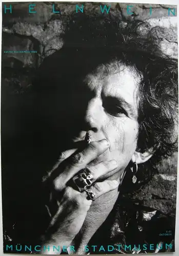Gottfried Helnwein (1948) Keith Richards Orig. Offset Plakat 1990