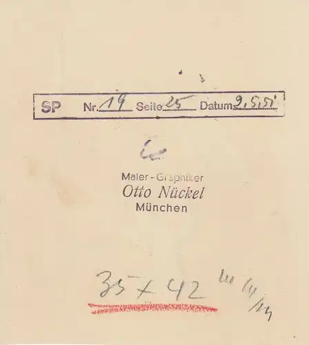 Otto Nückel (1880-1955) Im Hutladen Orig Tuschzeichnung  Simplicissimus 1954