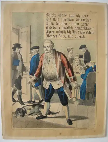 Bilderbogen Weissenburg Gastronomie Farlblithographie 1880  Nr. 758 Imagerie pop