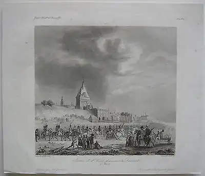 Danzig Gdansk Polen Einmarsch Napoleon Orig Stahlstich 1840 Napleonica