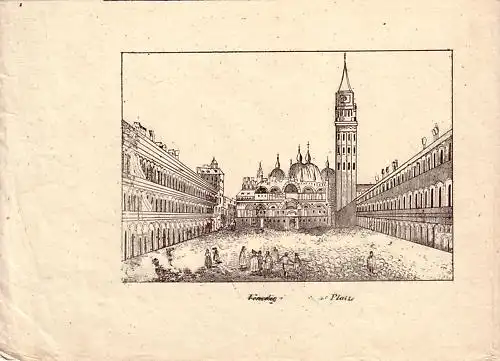 Campe Venedig Italien Marcusplatz Kupferstich 1800