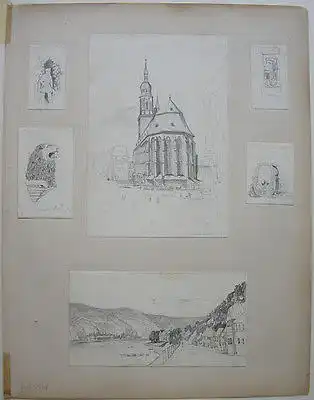 E. Rigby, Lady Eastlake (1809-1893) Schlierbach Heidelberg Orig Zeichnungen 1827