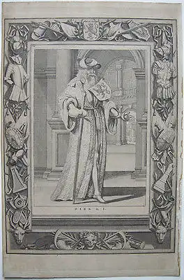 Dirk de I. van Brederode (1180-1236)  Portrait Orig Kupferstich 1730 Niederlande