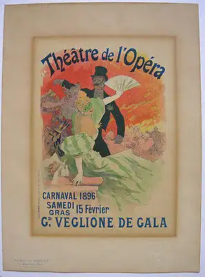 Jules Cheret (1836-1932) Theatre l'Opera Lithografie Maitres de l'affiche 1896