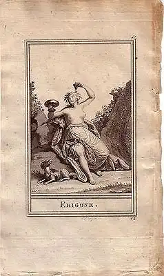 Erigone Mythologie Portrait Orig Kupferstich 1800