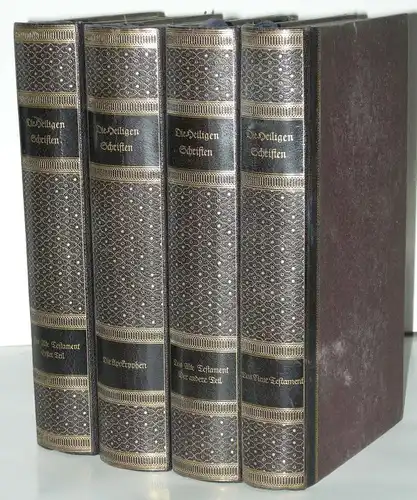 Die Heiligen Schriften 4 Bände Georg Müller Verlag Halbleder 1910 Bibliophilie