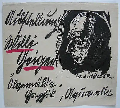 Ausstellung Willi Geiger Holzschnitt von Hans Alexander Müller um 1930