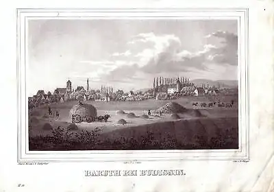 Baruth bei Bautzen Sachsen Lithographie 1842