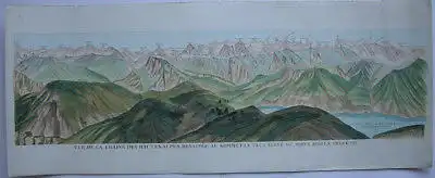 Chaine des hautes Alpes Panorama Alpenkette vom Rigi Reprint 1970 Schweiz