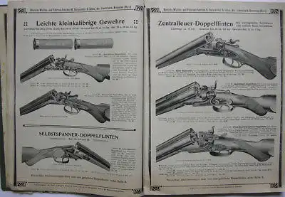Burgsmüller Kreiensen Gewehrfabrik Katalog Gewehre Pistolen Munition 1907