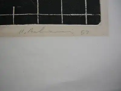 Hans Behrens (1934) Stilleben am Meer Orig Farbradierung 1959 signiert Probedr