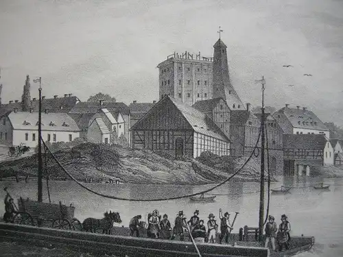 Bad Dürrenberg Saale  Sachsen-Anhalt Orig Lithografie 1840 C. W. Arldt