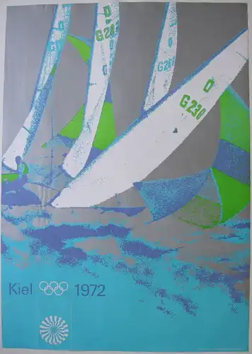 Olympische Spiele München Kiel Segeln 1972 Olympia P. Cornelius 119 x 84 cm