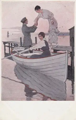AK Kriegspostkarte B. Wennerberg Nr. 12 Heimaturlaub Feldpost 1915