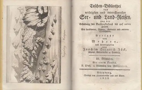 Jäck Reisen durch Griechenland 3 Bände 1828-1831 9 Kupfertafeln