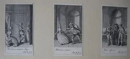 Daniel N. Chodowiecki (1726-1801) 12 Kupferstiche zu Figaros Hochzeit 1785