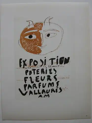 Pablo Picasso Fleurs Vallauris 1948 Orig Lithografie Maitres de l'Ecole 1959