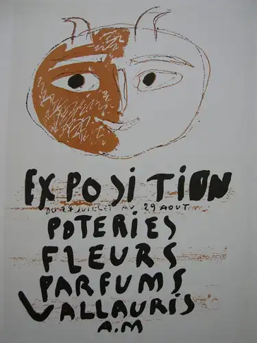 Pablo Picasso Fleurs Vallauris 1948 Orig Lithografie Maitres de l'Ecole 1959
