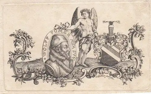 Wolff Pömer (1536-1601) Nürnberger Patrizier Orig Kupferstich S. Leitner 1594