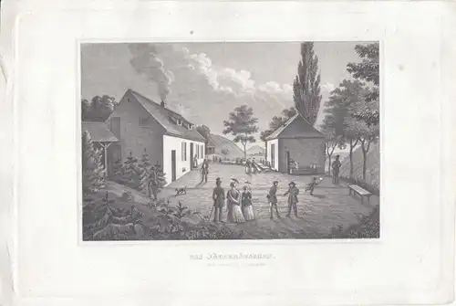 Jägerhäusle Herdern-Neuburg Freiburg Orig Aquatinta 1850 Baden-Württemberg