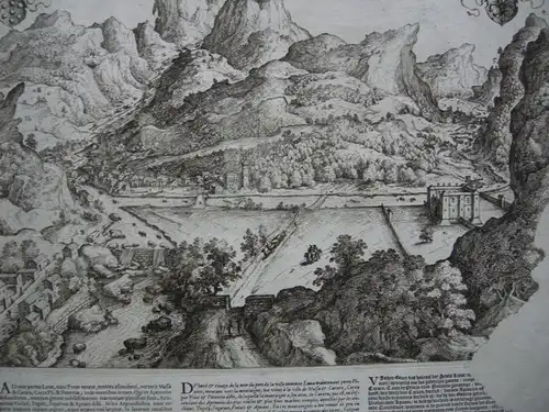 Luni Mari Carrara Einblattdruck Orig Kupferstich 1660 W. Hollar Italia Toscana