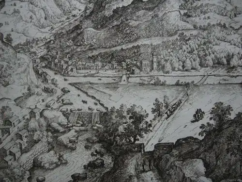 Luni Mari Carrara Einblattdruck Orig Kupferstich 1660 W. Hollar Italia Toscana
